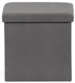 Szürke Kordbársony Tárolós Puff. TAB-471 GREY6