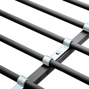 szürke fém emeletes ágykeret asztallal 90 x 200 cm