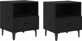 vidaXL Éjjeliszekrény 2 pcs Musta tammi 40 x 35 x 47.5 cm Faanyag