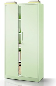 Magas fém irodai iratszekrény, pasztellzöld, 900x1950x400 mm: JAN H Fresh Style