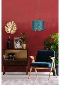 Csillár zsinóron REZO 1xE27/60W/230V türkiz