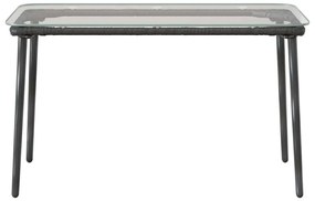 Kerti Asztal Fekete 80 x 40 x 45.5 cm Poli rattan