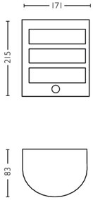 Philips-LED Kültéri fali lámpa érzékelővel PYTHON LED/6W/230V 2700K IP44