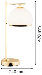 Argon 8120 -  Asztali lámpa MARBELLA 1xE27/15W/230V sárgaréz