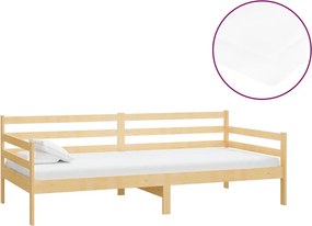 vidaXL tömör fenyőfa dívány matraccal 90 x 200 cm