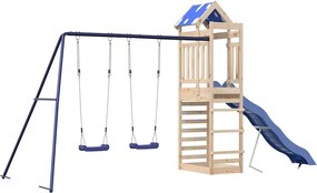 vidaXL tömör fenyőfa kültéri játszószett