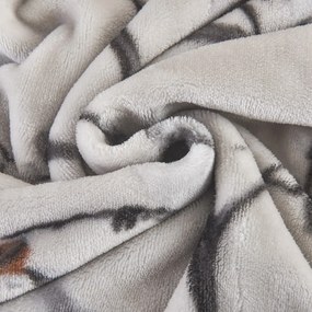 Szürke egyszemélyes mikroplüss ágyneműhuzat 140x200 cm Ronja – My House