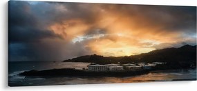 Kép - felhős tengerpart (120x50 cm)