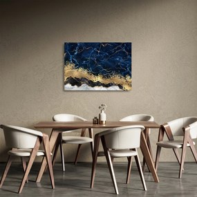 Kép - Sötétkék márvány (üvegen) (70x50 cm)