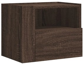 barna tölgy színű falra szerelhető éjjeliszekrény 45x30x35 cm