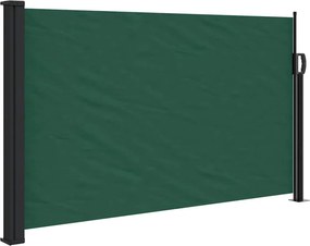 vidaXL sötétzöld behúzható oldalsó napellenző 117 x 300 cm
