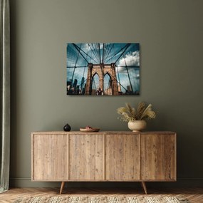 Kép - Brooklyn Bridge (üvegen) (70x50 cm)