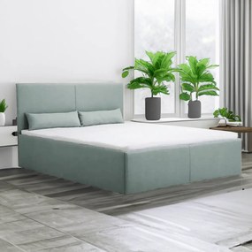 Kárpitozott ágy tárolóval és CARL matraccal 180x200 cm Menta