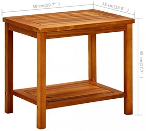 tömör akácfa dohányzóasztal 50 x 35 x 45 cm