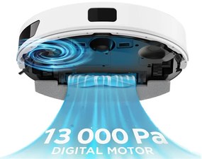 TESLA Electronics RoboStar - Okos, 2 az 1-ben robotporszívó, 3200 mAh, Wi-Fi, fehér