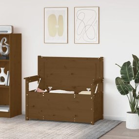 mézbarna tömör fenyőfa pad 112,5x51,5x96,5 cm