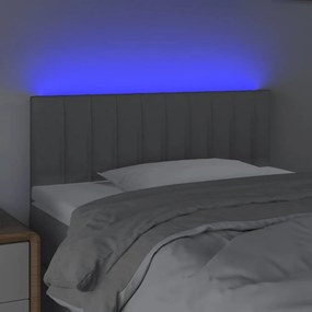 világosszürke szövet LED-es fejtámla 80 x 5 x 78/88 cm