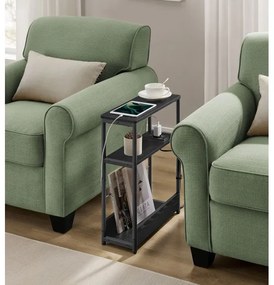 Kisasztal beépített konnektorral és USB-portokkal ROD fekete