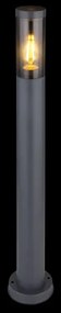 Globo 31588SA Kültéri lámpa rozsdamentes acél antracit, műanyag füst színű, IP44, ø: 127mm, M: 800mm, izzó nélkül 1x E27 23W 230V