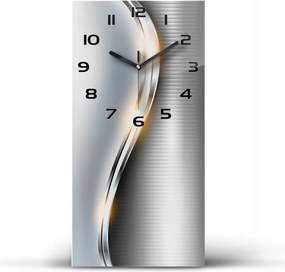 Üveg falióra Fém absztrakt 30x60