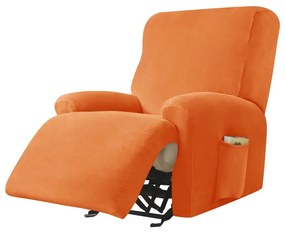 Relax Fotel Huzat (bársonyos, 1 üléses, narancssárga, rugalmas)