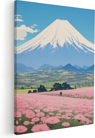 Vászonkép Fuji Hegy Akvarell Nappaliba Vászonkép Falikép 50x70cm