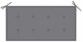 szürke oxford szövet kerti padpárna 100x50x4 cm