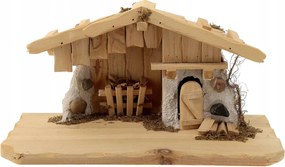 Karácsonyi Betlehem Istálló Dekoráció 30x15x16,5 CM Figurákhoz 6-9 CM