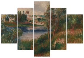Kép - Auguste Renoir, Landscape at Vetheuil, reprodukciók (150x105 cm)