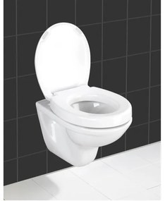 WENKO 21905100-SECURA WC-ülőke 37x44 cm fehér/szürke