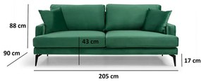 3 személyes kanapé Papira