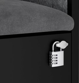 Sally 600mm korpus Czarny - siedzisko Szary