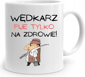 Horgász Ajándék Bögre Csak Egészségre Iszik, fényképes nyomattal