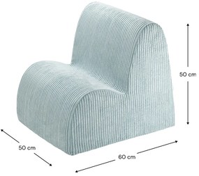 Mentazöld kordbársony gyerek fotel Cloud – Wigiwama