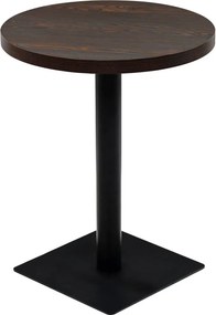 vidaXL kerek, sötét hamuszínű MDF/acél bisztró asztal 60 x 75 cm