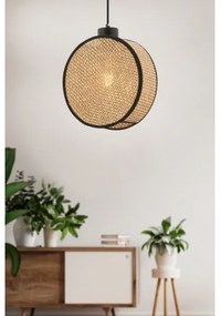 Kábeles csillár DRUM 1xE27/60W/230V barna/fekete