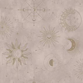 Holden Decor Imaginarium 3 Cosmic arany-rózsaszín világűr mintás papír tapéta – 14250