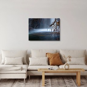 Egy téli lagúna képe (üvegen) (70x50 cm)