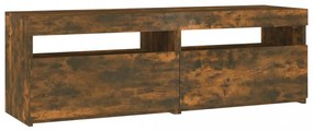 füstös tölgy színű TV-szekrény LED-ekkel 120x35x40 cm