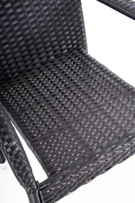 Furnigo Essen 1+8 kerti rattan bútor szett - fekete