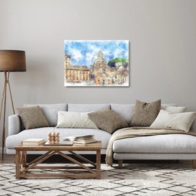 Kép - Santa Maria di Loreto temploma, Róma, Olaszország (üvegen) (70x50 cm)