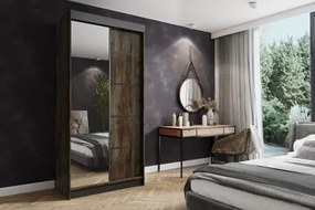 Amo 100 Tolóajtós Szekrény 100cm, Szürke Hamu