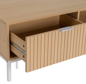 Natúr színű dohányzóasztal tölgyfa dekorral 50x110 cm Mid-Lines – Casa Selección