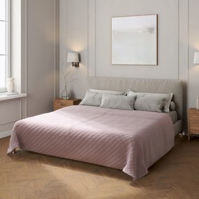 Dekoria Rombusz mintás steppelt ágytakaró rózsaszín színben