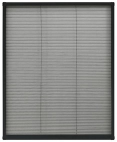 antracitszürke alumínium pliszé ablakszúnyogháló 80 x 100 cm