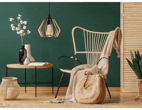 Csillár zsinóron BERGO 1xE27/60W/230V fekete