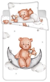 Pamut gyerek ágyneműhuzat babaágyhoz 100x135 cm Medvídek "Plane" – Jerry Fabrics
