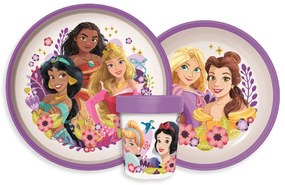 Disney Hercegnők Courageous Heart csúszásmentes étkészlet, micro műanyag szett