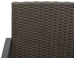 2 db barna polyrattan kerti étkezőszék