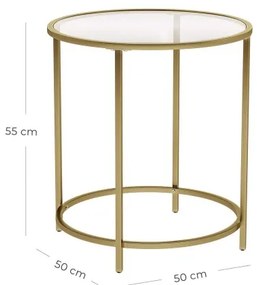 Kisasztal LYRA aranyszínű